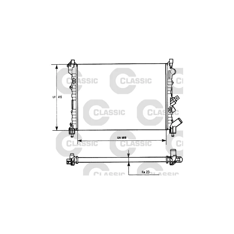 Radiateur, refroidissement du moteur VALEO 231128