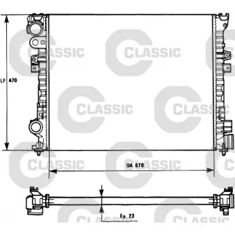 Radiateur, refroidissement du moteur VALEO 231166