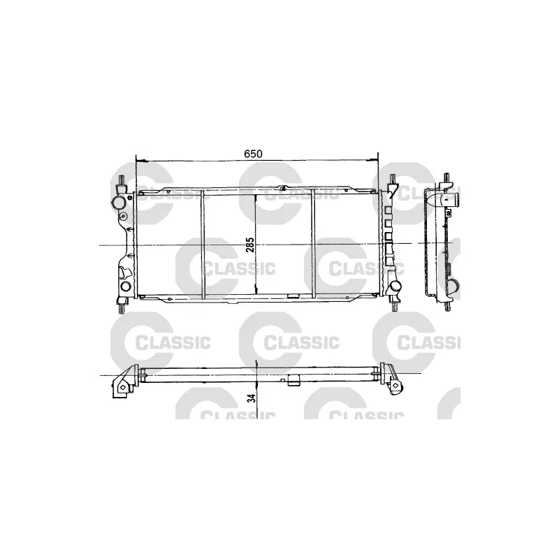 Radiateur, refroidissement du moteur VALEO 231179