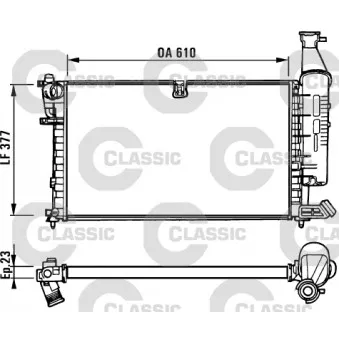 Radiateur, refroidissement du moteur VALEO 231296