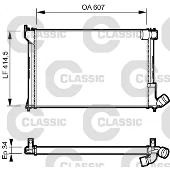 Radiateur, refroidissement du moteur VALEO 231297