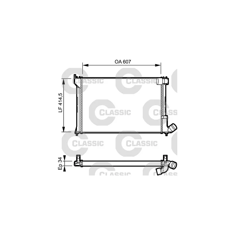 Radiateur, refroidissement du moteur VALEO 231297