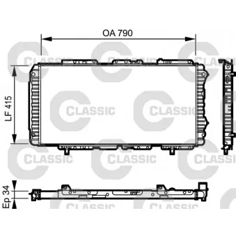 Radiateur, refroidissement du moteur VALEO 231611