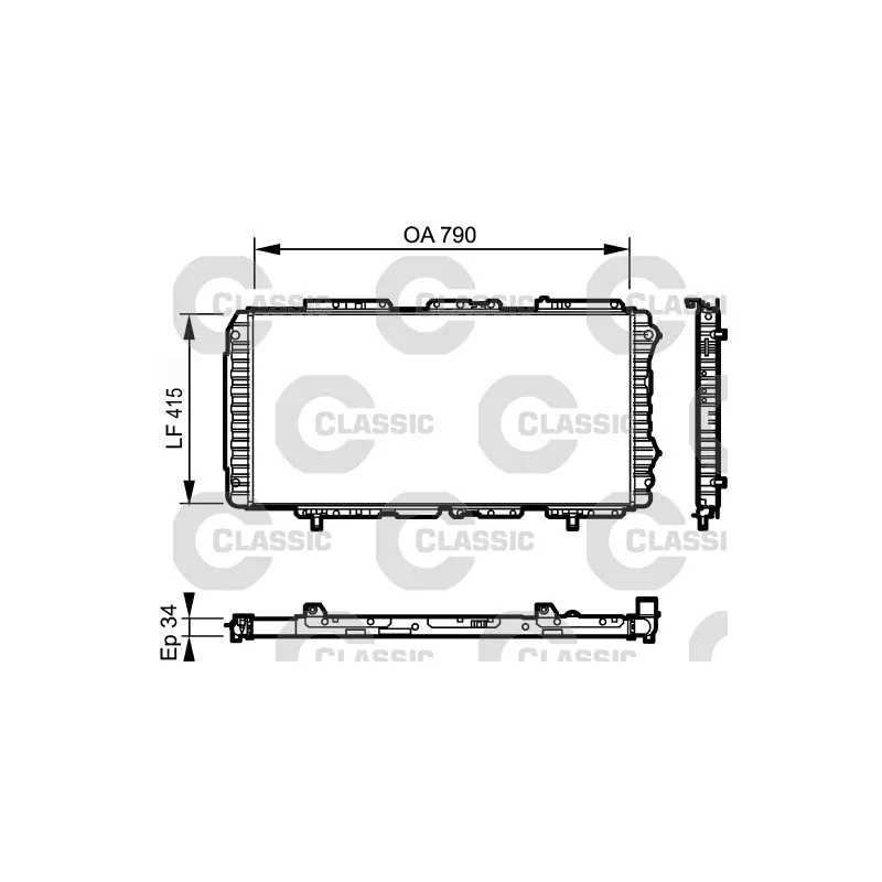 Radiateur, refroidissement du moteur VALEO 231611