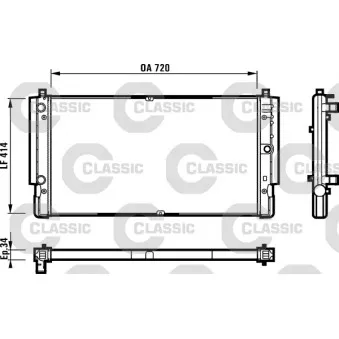 Radiateur, refroidissement du moteur VALEO 231616