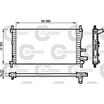 Radiateur, refroidissement du moteur VALEO 231734