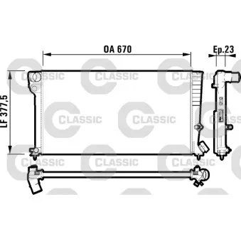 Radiateur, refroidissement du moteur VALEO 231744