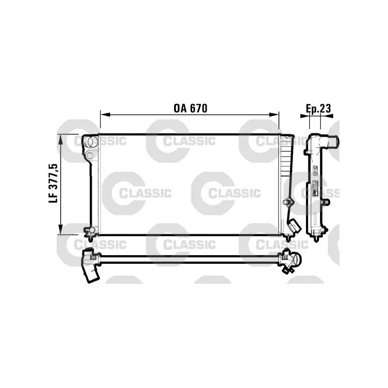 Radiateur, refroidissement du moteur VALEO 231744