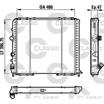 Radiateur, refroidissement du moteur VALEO 232071