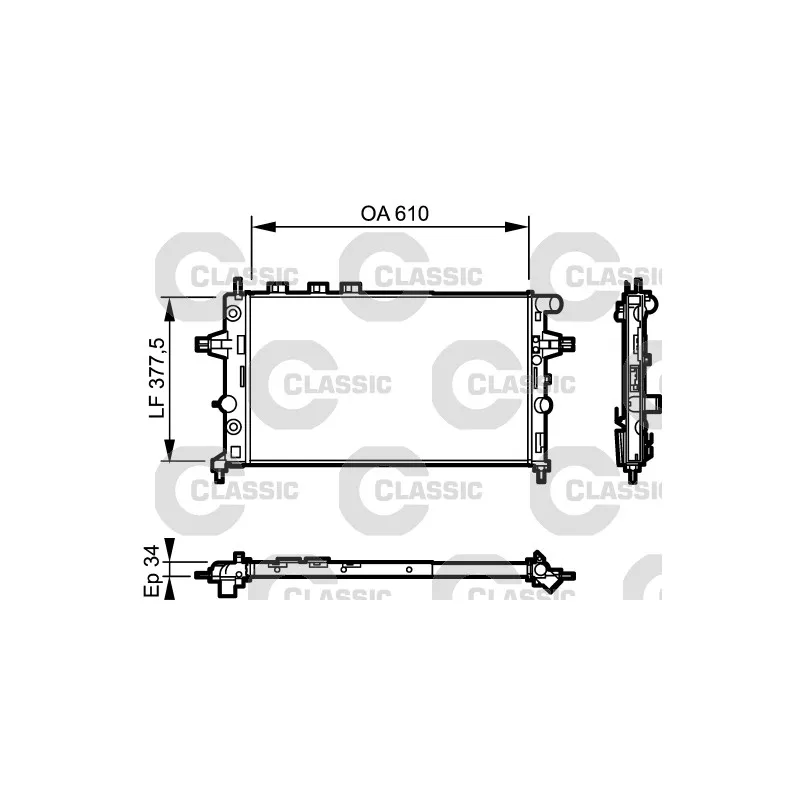 Radiateur, refroidissement du moteur VALEO 232550