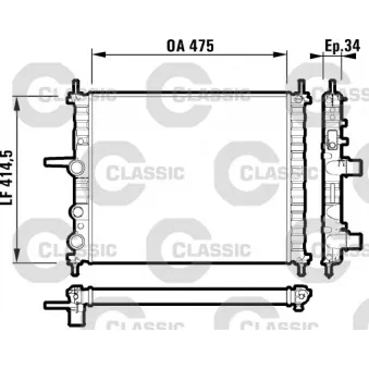 Radiateur, refroidissement du moteur VALEO 232557