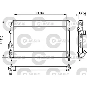 Radiateur, refroidissement du moteur VALEO 232559