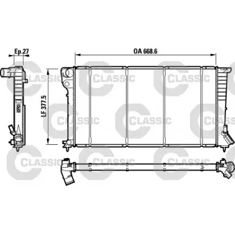 Radiateur, refroidissement du moteur VALEO 232620