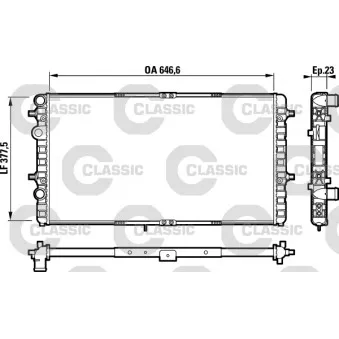 Radiateur, refroidissement du moteur VALEO 232698