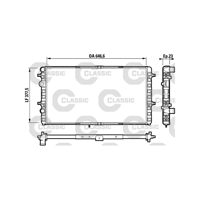 Radiateur, refroidissement du moteur VALEO 232698