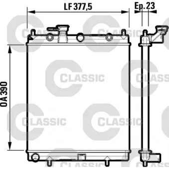 Radiateur, refroidissement du moteur VALEO 232718