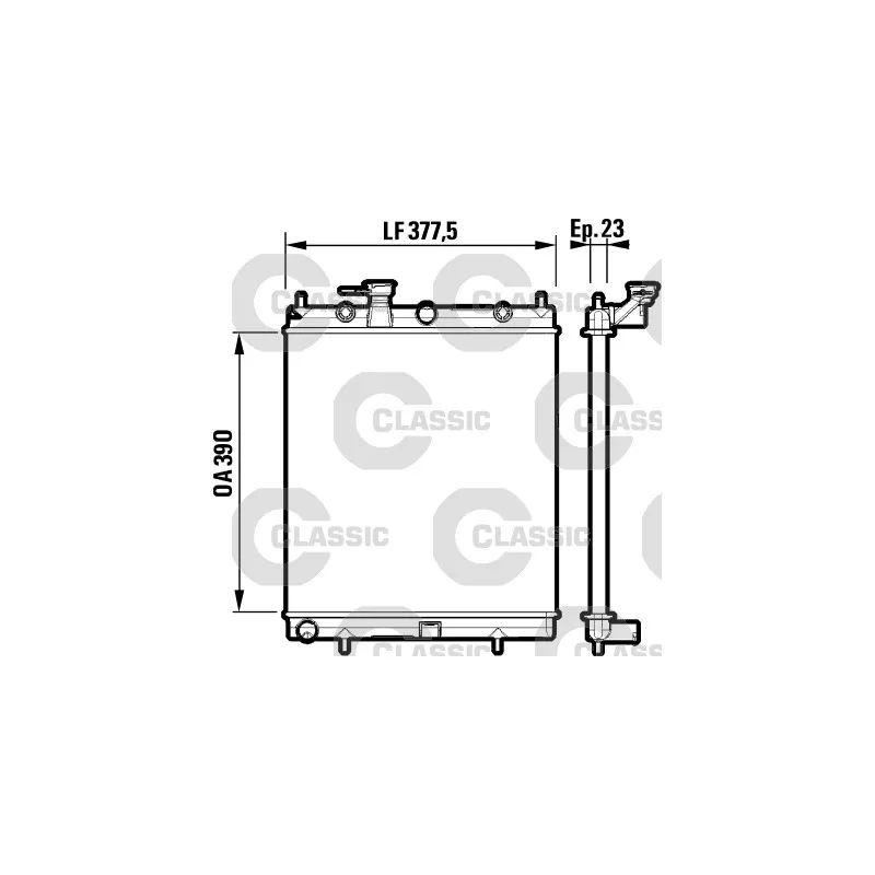 Radiateur, refroidissement du moteur VALEO 232718