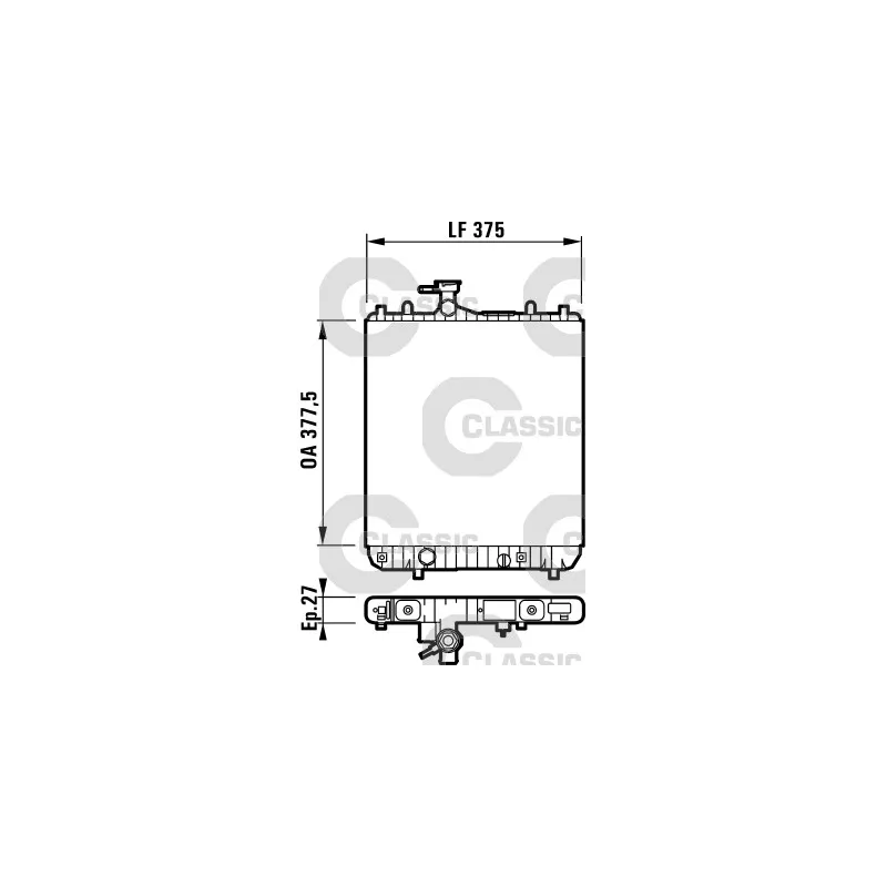 Radiateur, refroidissement du moteur VALEO 232719