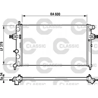 Radiateur, refroidissement du moteur VALEO 232729