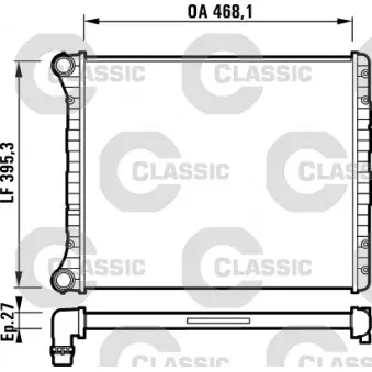 Radiateur, refroidissement du moteur VALEO 232785