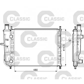 Radiateur, refroidissement du moteur VALEO 232788