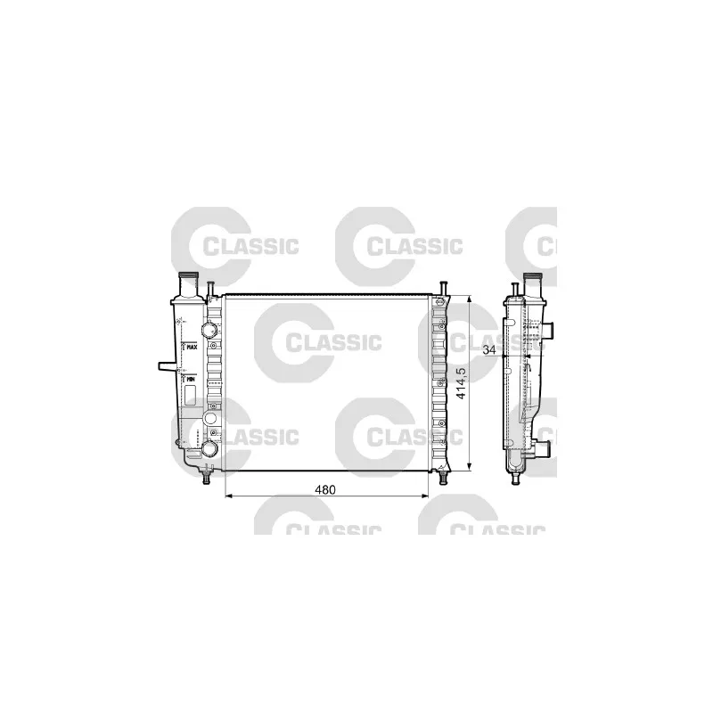 Radiateur, refroidissement du moteur VALEO 232788