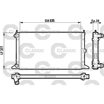 Radiateur, refroidissement du moteur VALEO 232790