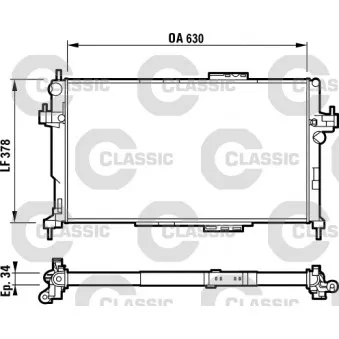 Radiateur, refroidissement du moteur VALEO 232824