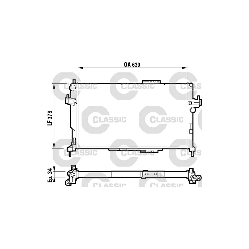 Radiateur, refroidissement du moteur VALEO 232824