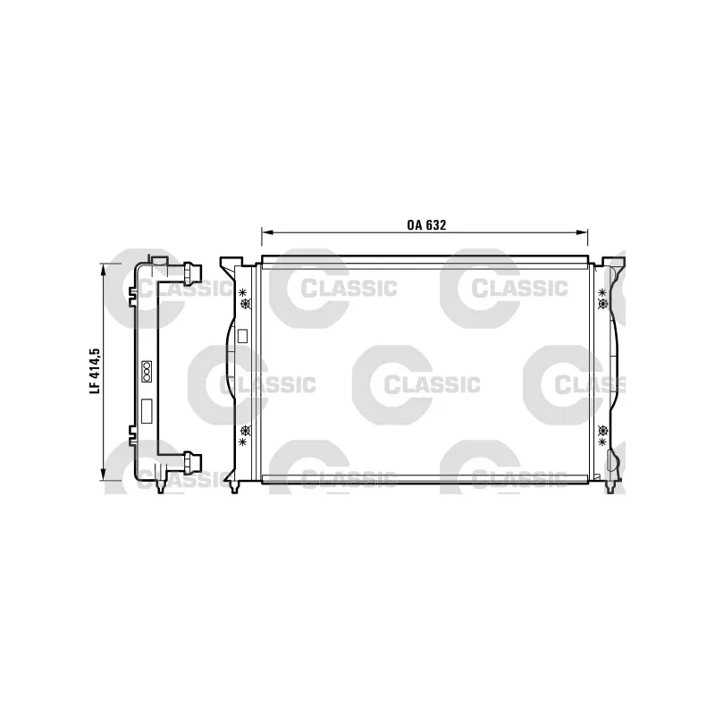 Radiateur, refroidissement du moteur VALEO 232839