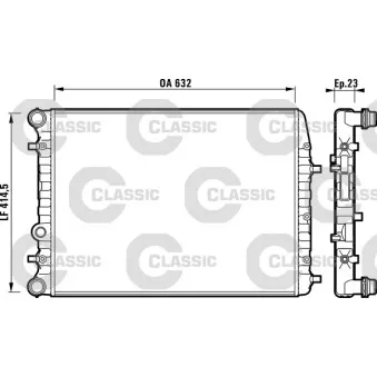 Radiateur, refroidissement du moteur VALEO 232862