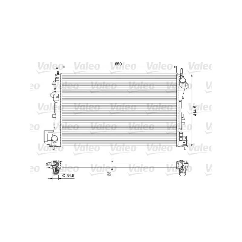 Radiateur, refroidissement du moteur VALEO 232879