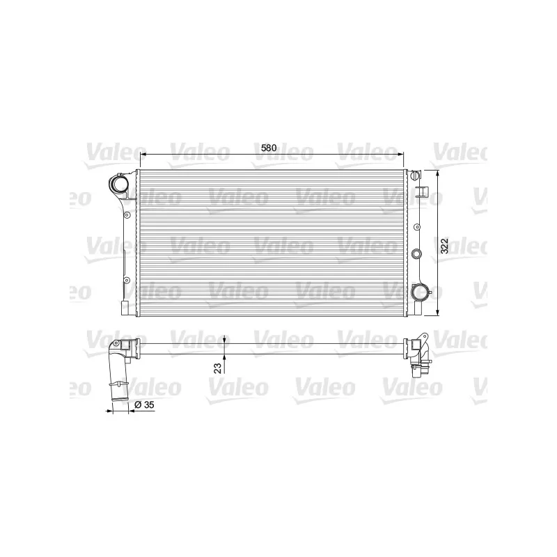 Radiateur, refroidissement du moteur VALEO 234924