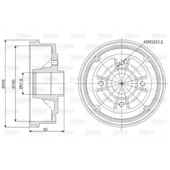 Tambour de frein VALEO 237006