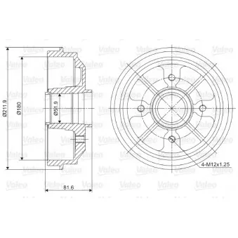 Tambour de frein VALEO 237007