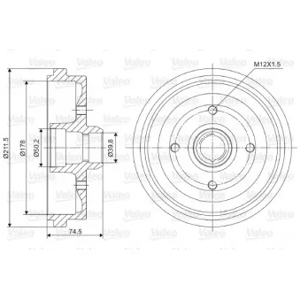 Tambour de frein VALEO 237009