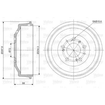 Tambour de frein VALEO 237014