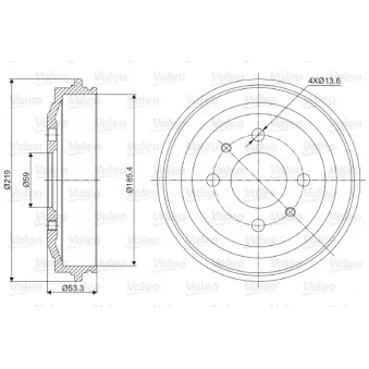 Tambour de frein VALEO 237024