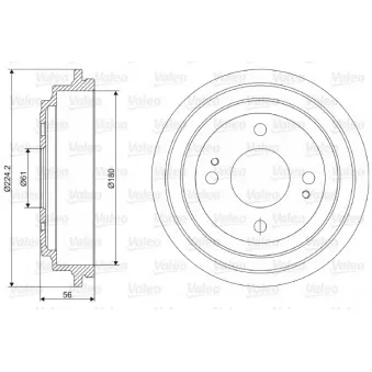 Tambour de frein VALEO 237030