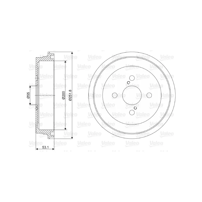 Tambour de frein VALEO 237057