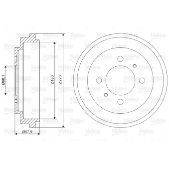 Tambour de frein VALEO 237061