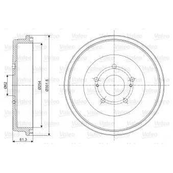 Tambour de frein VALEO 237063