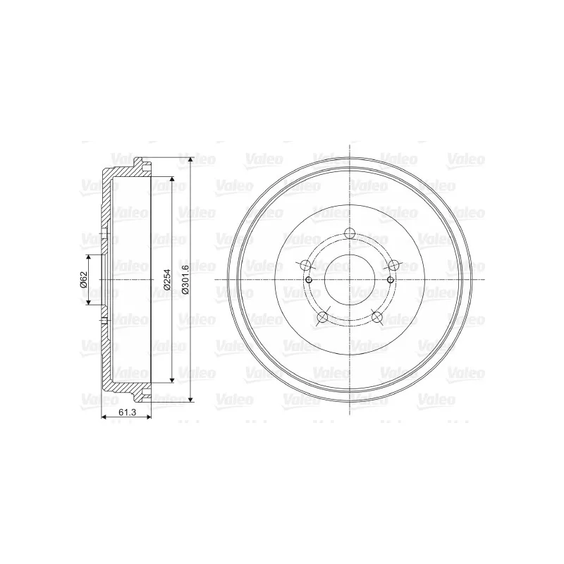 Tambour de frein VALEO 237063