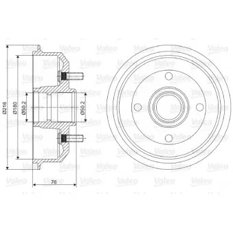 Tambour de frein VALEO 237066