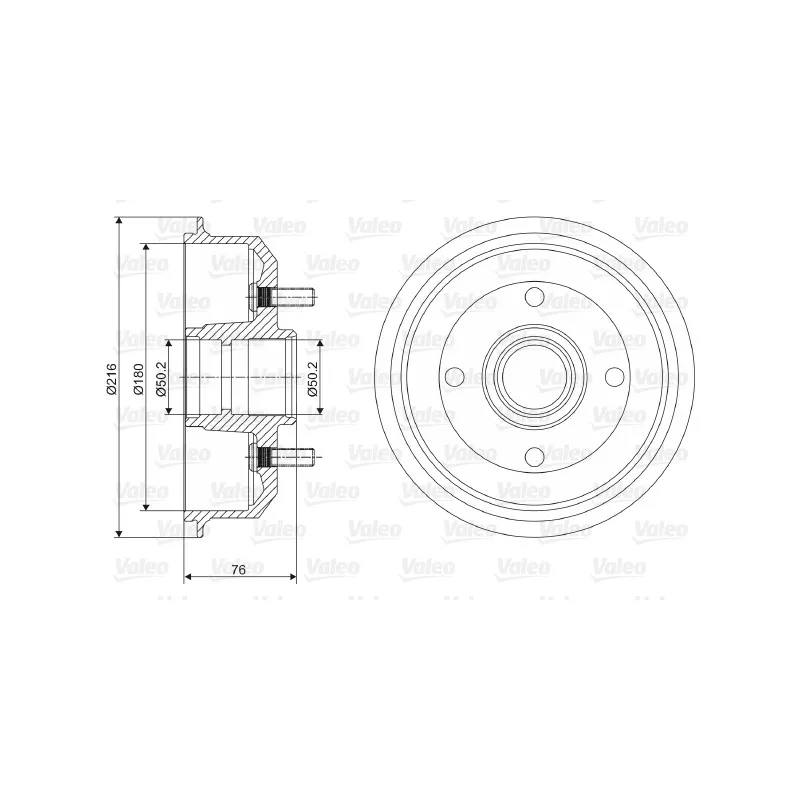 Tambour de frein VALEO 237066