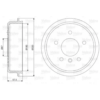 Tambour de frein VALEO 237068