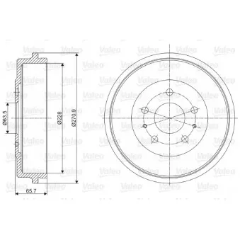 Tambour de frein VALEO 237069