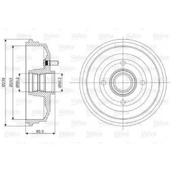 Tambour de frein VALEO 237070