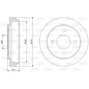 Tambour de frein VALEO 237075