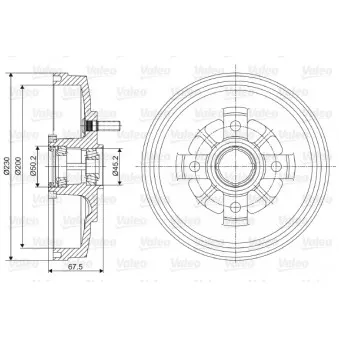 Tambour de frein VALEO 237077